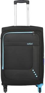 SAFARI STAR 75 4W BLACK Expandable Check-in Suitcase - 30 inch 4.42,20,427 Ratings & 24,544 Reviews Body: Soft Body | Material: Polyester Weight: 4 kg, Capacity: 119, (L x B x D: 77 cm x 47 cm x 35 cm) Lock Type: Number Lock | No. of Wheels: 4 International Warranty: 5 Year This is a genuine Safari product. The product comes with a standard warranty of 5 years. ₹3,239 ₹9,890 67% off Free delivery