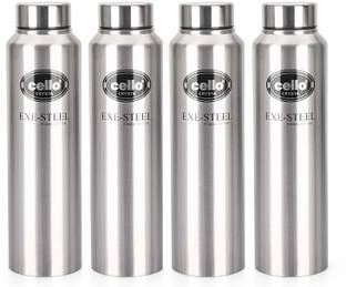 Cello Crysta Stainless Steel Bottle 1000ml Set Of 4 Silver 1000 Ml Bottle Buy Cello Crysta Stainless Steel Bottle 1000ml Set Of 4 Silver 1000 Ml Bottle Online At Best Prices In India