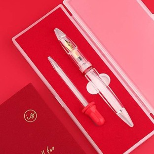 2019 Moonman C1 Transparent Clear Fountain Pen Eyedropper Converter Ink Pen 