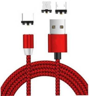 DAYNEO 3 in 1 Magnet Charger Type C/Micro USB/Lightning 1.2 m Magnetic Charging Cable