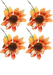 AROOMAN ™ Set Of 4 Pcs Flower Style Hair Juda Pins For Hair Styling And Bun  Decoration Accessories Pins Gajra for Women and Girls Color-Orange Bun  Price in India - Buy AROOMAN