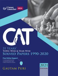 CAT 2021 : 31 Years' Topic-Wise & Year-Wise Solved Papers 1990-2020