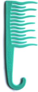 XO Curls Wavy Comb For Curly Hair & Messy Hair with long and short Teeth in Green Color, Size 23.5cm x 9cm