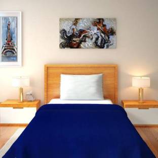 true valua Solid Single Fleece Blanket for  AC Room