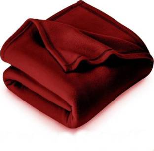 true valua Solid Single Fleece Blanket for  AC Room