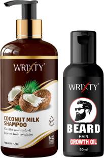 Wrixty Coconut Milk Shampoo + Beard Hair Growth Oil With Natural  Ingredients For Best Hair Care Combo Kit Price in India - Buy Wrixty Coconut  Milk Shampoo + Beard Hair Growth Oil