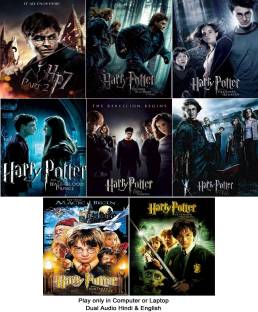 Harry Potter Film series ( 8 Movies ) in Hindi & English it's DURN DATA DVD play only in computer or laptop it's not original without poster Best print quality