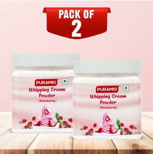 PURAMIO Whipping Cream Powder Strawberry- (Pack of 2), Icing ...