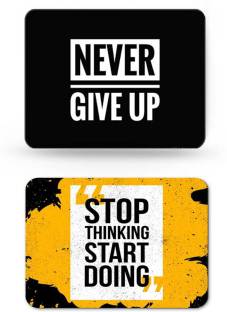 SMULY MOUSEPAD COMBO PACK OF 2 ( NEVER GIVE UP AND STOP THINKING Mousepad