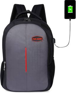 FUR JADEN USB Charging Waterproof Laptop Backpack for Men and Women 23 L Laptop Backpack