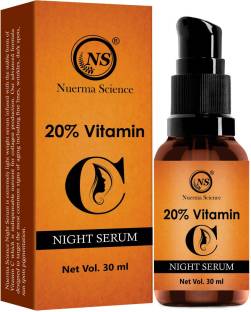 Nuerma Science 20% Vitamin C Night Serum (For Skin Brightening, Anti Aging, Spotless Skin, Dark Circles with Vitamin E)