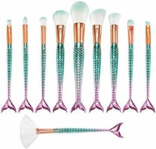 Puka Makeup Brushes 10 pcs Makeup Foundation Eyebrow Eyeliner ...
