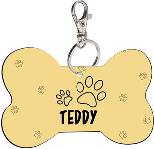 Info Engraved Dog Collar Charm 