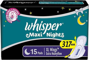 Whisper Maxi Nights Xl 15s Sanitary 