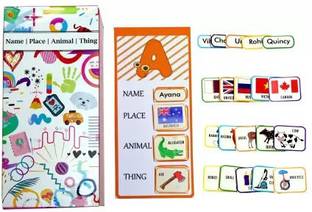 Quick A Tradiational Game Name Place Animal Thing Learn Different Names Alphabetically Countries Flags Animals Things Alphabet Board Size 10 Cm By 22 Cm Card Size 4 Cm X 3 Cm Price