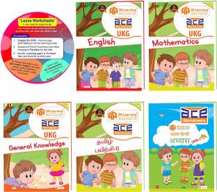 ace ukg kids 400 pages early learning all in one worksheets kg 2 montessori 4 6 yrs english hindi maths gk evs tamil fun colouring activity workbook combo reviews latest review of