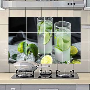 creatick Studio 55 cm Cool lemon ice water Kitchen wall Sticker,Waterproof  and Anti Oil Stain,Kitchen Wall Coverings Area (55Cm X 86Cm) Self Adhesive  Sticker Price in India - Buy creatick Studio 55