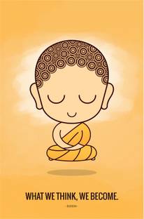 Cute Buddha Quote Poster Paper Print - Religious posters in India - Buy art, film, design, movie, music, nature and educational paintings/wallpapers at Cute Buddha Quote Poster Paper Print - Religious posters in India - Buy art, film, design, movie, music, nature and educational paintings/wallpapers at