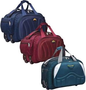 Sky Spirit Expandable 51cm 20 Inches New Stylish Set Of 3 Duffel Bag Tuff Quality 40l With Two Roller Wheels Duffel With Wheels Strolley Red Blue Green Price In India Flipkart Com