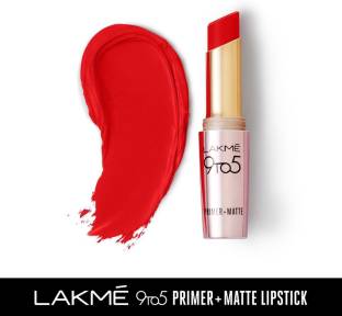 Lakmé 9TO5 Primer + Matte Lip Color Red Twist