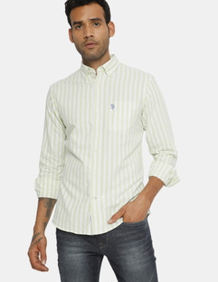 Polo formal shirts for men striped