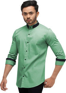 Z Axis Men Solid Casual Light Green 