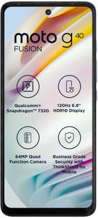 Add to Compare MOTOROLA G40 Fusion (Frosted Champagne, 128 GB) 4.247,329 Ratings & 5,199 Reviews 6 GB RAM | 128 GB ROM 17.22 cm (6.78 inch) Full HD+ Display 64MP + 8MP + 2MP | 16MP Front Camera 6000 mAh Battery Qualcomm Snapdragon 732G Processor 120Hz Refresh Rate Stock Android Experience 1 Year on Handset and 6 Months on Accessories ₹13,499 ₹19,999 32% off Free delivery Upto ₹12,750 Off on Exchange Bank Offer