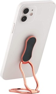 Transer Cell Phone Grip Kickstand Cell Phone Ring Mirror Holder Zinc Alloy Finger Loop Ring Stand Rose Gold 360° Rotation 