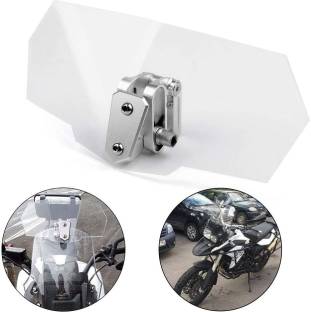 acube mart Motorcycle Windshield Adjustable Extension Clip On Windshield Windscreen Wind Deflector Bike Headlight Visor