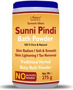 AMRUSOAL Premium Ubtan Sunni Pindi Bath Powder | Herbal Turmeric Bath Powder | Traditional baby bath powder