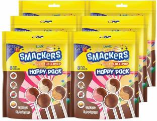 LuvIt Smackers Happy Pack Chocolate Flavored Lollipops Chocolate Lollipop