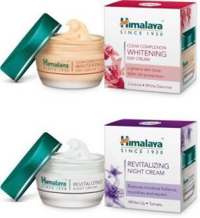 HIMALAYA REVITALIZING NIGHT CREAM 50G AND CLEAR COMPLEXION WHITENING DAY CREAM