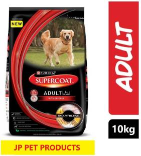 purina JP PET PRODUCTS Purina Supercoat Adult Dry Dog Food Chicken 10 kg Dry Adult Dog Food For Dog Flavor: Chicken Food Type: Dry Suitable For: Adult Shelf Life: 24 Months ₹2,600 ₹2,900 10% off Free delivery