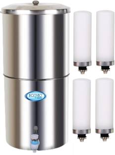 KONVIO Steel Gravity 18L With 4 Ceramic Candles 18 L Gravity Based Water Purifier