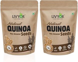 LIVYOR White Quinoa Seeds, Gluten Free for Weight loss Management, Rich in Protein, Iron and Fiber Quinoa