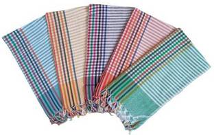 GOPAL HANDLOOMS KHADI HAND KERCHIEF PACK OF 6 ["Multicolor"] Handkerchief