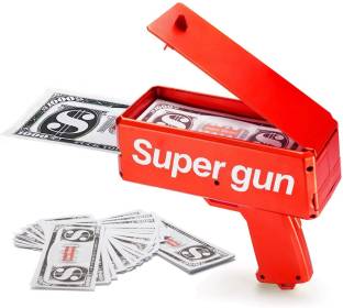 Amaflip Make it Rain Money Gun Paper Playing Spary Money Toy Gun, Prop Money Gun with 100 Pcs Play Money Cash Gun Party Supplies Money Gun
