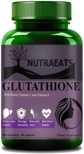 NutraEats Nutrition L Glutathione Skin Lightening with Vitamin C & E, Biotin,Grape Seed