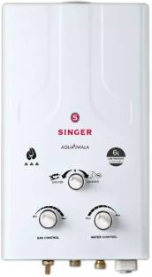 Singer 6 L Gas Water Geyser (Aqua Jwala, White)