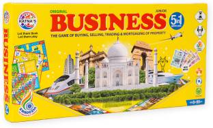 Ratnas Premium Quality Water proof Business game 5 in 1 with notes.ENhance your business dealing skills with the help of this game Party & Fun Games Board Game