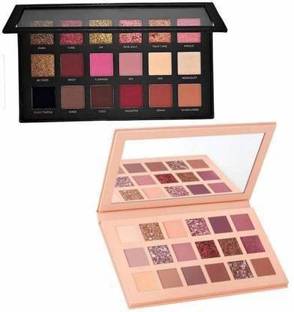 Townplaza Professional Combo of Nude Eye Shadow Palette and Textured Rose Gold Eyeshadow (Set of 2 Multicolour 18 Shade) 20 g