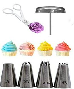 4pcs DIY Piping Flower Nail Icing Bake Cake Decorating Cupcake Pastry Tools