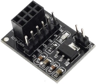 NRF24L01 2.4GHz RF Wireless Transceiver Module+8Pin Socket Adapter Board New 