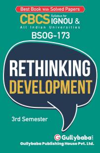 Gullybaba IGNOU 3rd Semester CBCS BA Honours (Latest Edition) BSOG-173 Rethinking Development in English IGNOU Help Book with Solved Sample Papers and Important Exam Notes (Paperback, Gullybaba.com Panel)