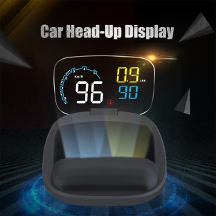Head Up Display Full HD HUD OBD&GPS Dual System Digital Speedometer Windshield Projector Digital Speedometer Alarm Water Temperature/RPM Alarm Plug&Play 