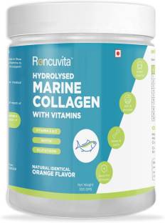 RONCUVITA Marine Collagen Powder with Biotin, Glutathione & Vitamins E & C in orange flavor