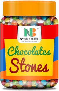 Nature's Bridge Stone Chocolate Munchies Jar Pack 450 Gm / Rock Shaped Chocolate Gem s / Premium Quality Stone Candy Truffles