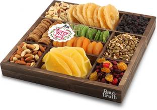 HyperFoods RawFruit Tropical 10 Dry Fruit Combo Dark Wood Gift Box | Premium Dried Fruit Berries HyperFoods RawFruit Tropical 10 Dry Fruit Combo Dark Wood Gift Box | Premium Dried Fruit Berries