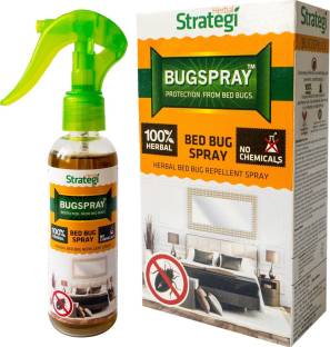 HERBAL STRATEGI Bed Bug Spray Non-Toxic 100% Herbal Skin Safe Baby Safe