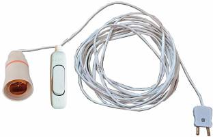 PMW Bulb Holder with Flexible Decent Wire & 2 Pin Plug (Multicolour, 6 Meter Wire) with Switch Bulb Holder with Flexible Decent Wire & 2 Pin Plug (Multicolour, 6 Meter Wire) with Switch Power Plug